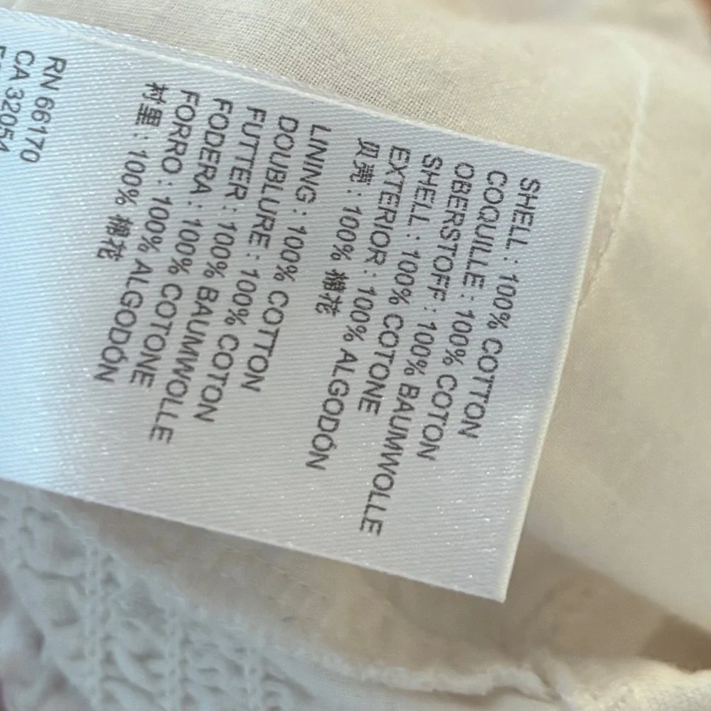 NWT urban outfitters 100% cotton long sleeve white blouse Size: Large - Picture 5 of 5